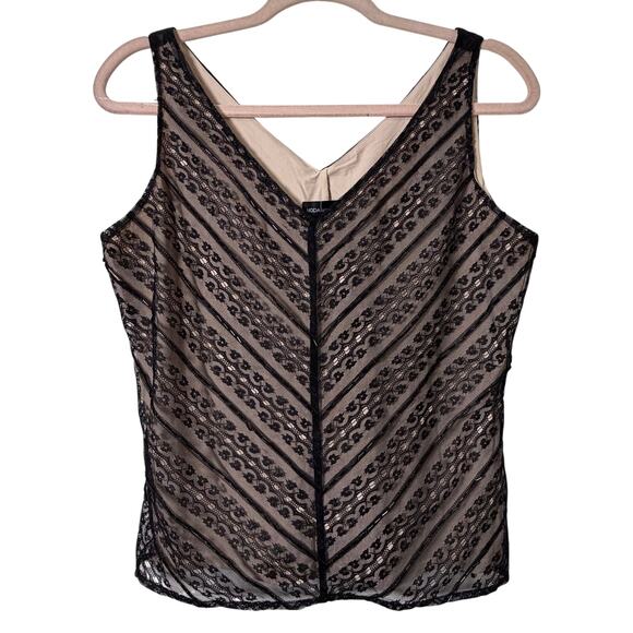Moda International Tops - Md NWOT Moda International Beaded Lace Tank Top Y2k Glam Whimsigoth Elegant Chic